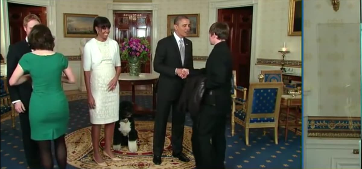 Alexander Furrier with President Obama